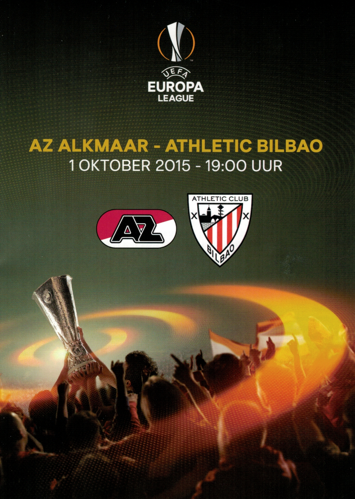 AZ Programma 1-okt-2015 Athletic de Bilbao thuis